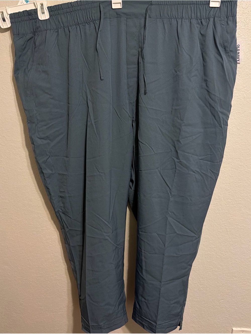 Old Navy Teal Blue Elastic Waist Drawstring Joggers - Picture 2 of 8